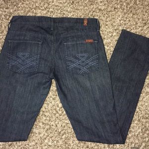 7 For All Mankind Edie Jeans - Straight Leg 28